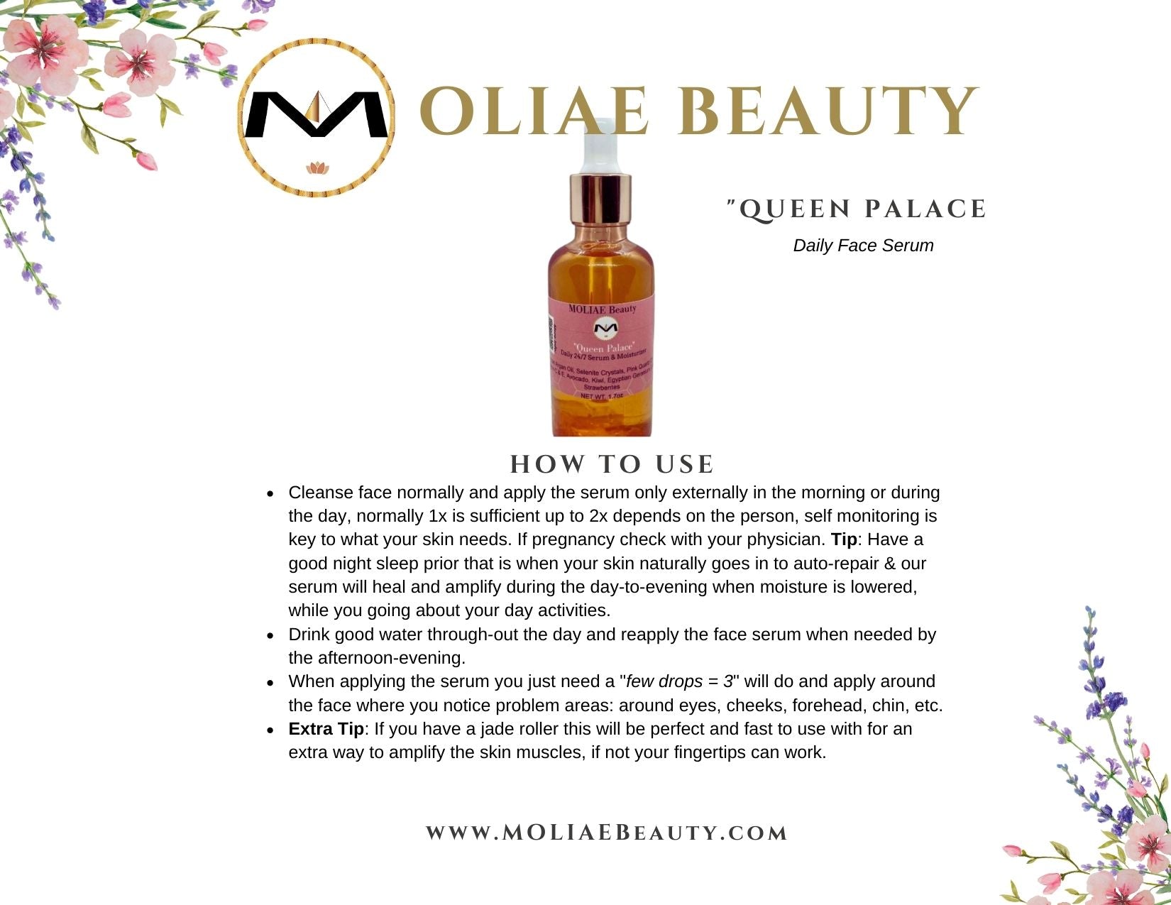 Face Hydrating Serum | Face Moisturizing Serum | MOLIAE Beauty