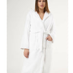 MA'at Royal Elite Robe | 100% Turkish Cotton White Heavy Weight | Hooded Terry