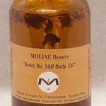 MOLIAE Ankh Ra 360 Body Oil | Moroccan Argan Oil | Elixir | Frankincense | Sandalwood | 24kt Gold