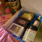 Arsa Salt Scrub Kit | Himalayan Salt | Black Sandstone | Black Seed Oil | Patchouli | Gold Bars | Honey