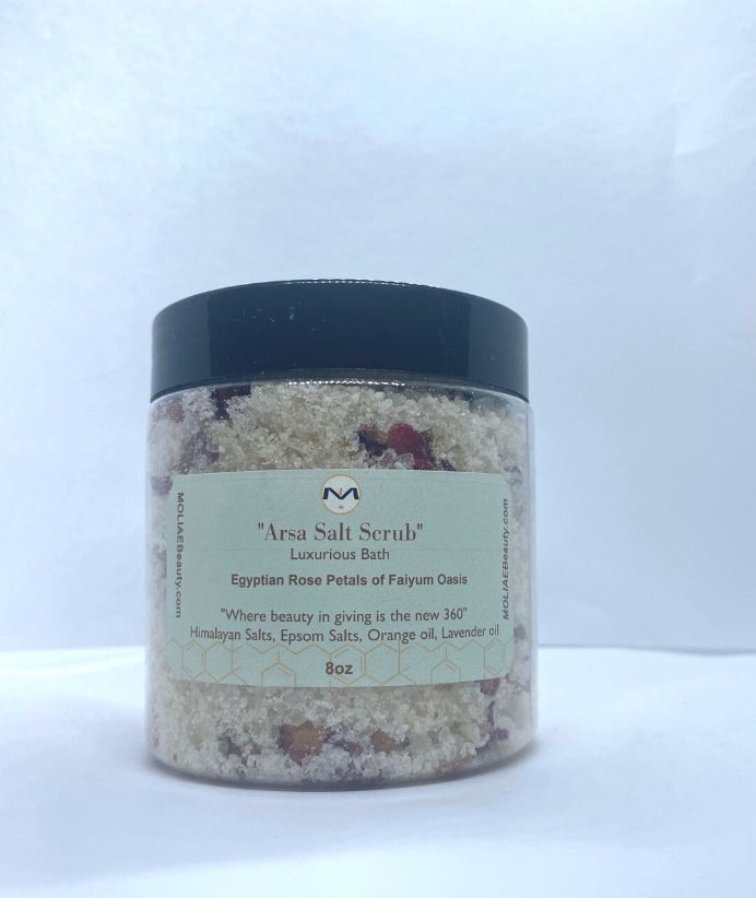 "Arsa Salt" Bath Body Scrub | Himalayan Salt | Egyptian Roses | Lavender Oil | Epsom Salt