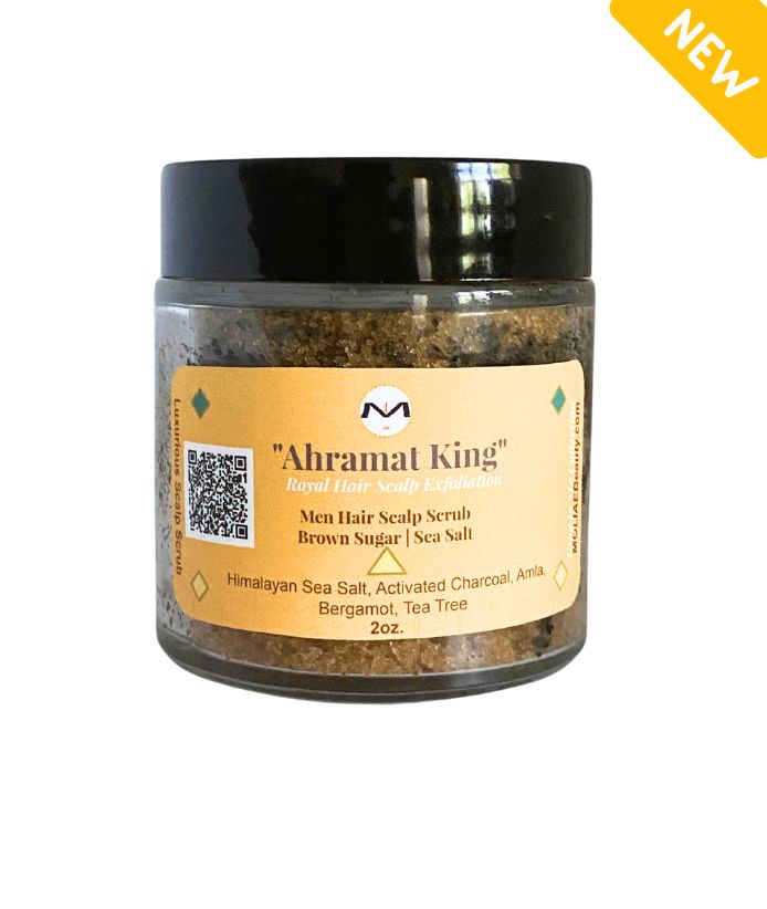 AHRAMAT King Hair Scalp Scrub | Men | Sea Salt | Brown Sugar | Bergamot | Amla | Tea Tree