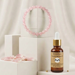 MA'at Love Medu Neter | Pink Quartz Crystal Bracelet | REIKI Infused of Ankh Ra 360 Body Oil
