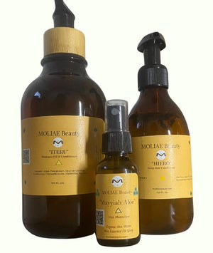 ULTIMATE ITERU Shampoo Oil Set | Nabat ALOE Sand Hair Scalp Scrub | Shampoo Cleanse | HIERO Deep Conditioner| MAYYIAH Aloe Moisturizer | ALOE Sugar