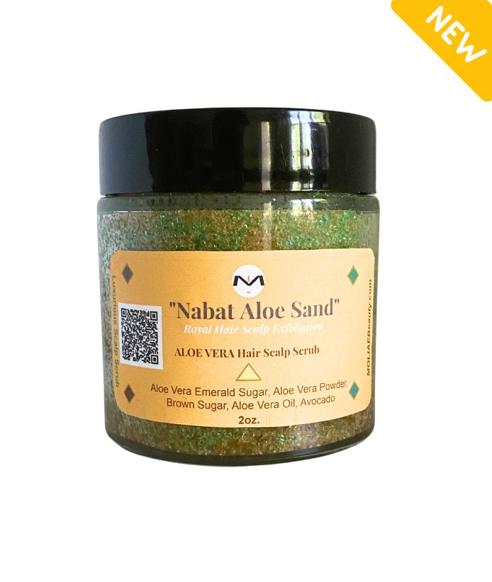 Nabat Aloe Sand | Hair Scalp Scrub | Aloe Emerald Sugar | Aloe Vera | Brown Sugar | Avocado