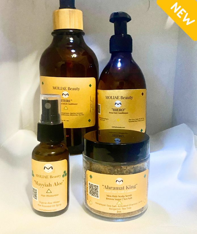 ULTIMATE ITERU Shampoo Oil Set | Ahramat KING Hair Scalp Scrub | Shampoo Cleanse | HIERO Deep Conditioner| MAYYIAH Aloe Moisturizer | Sea Salt | Bergamot | Argan