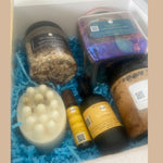 Gift Box Kit King In Me Collection | MA'at Milk Gold Kingship Paradise | Face Serum | Lip Oil | Thebes Soap | Lotus Saphire Para Scrub