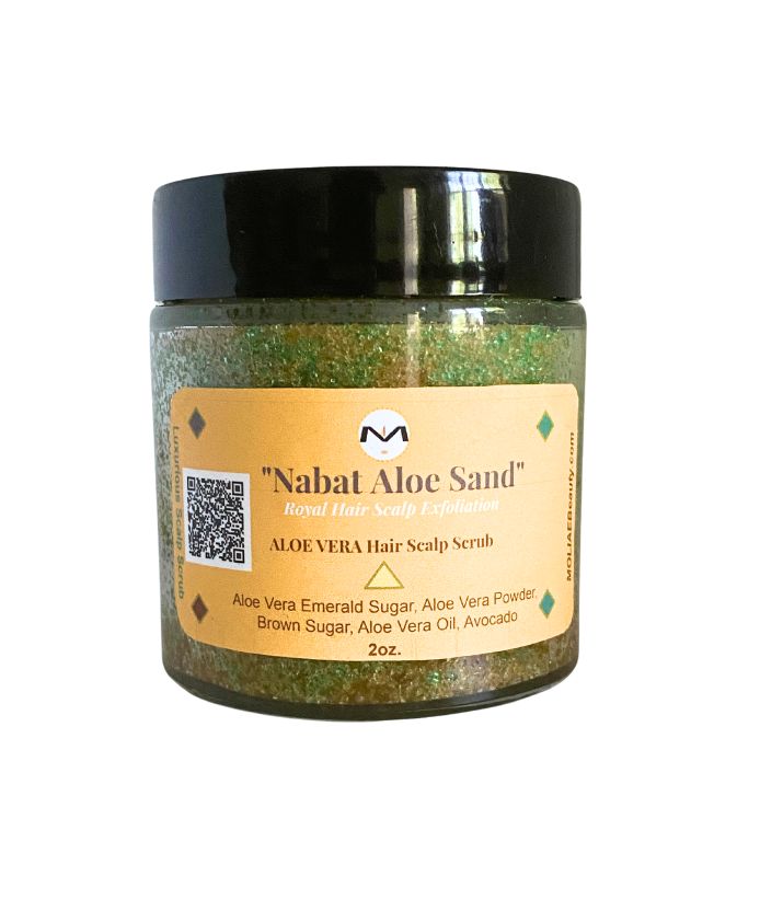 Nabat Aloe Sand | Hair Scalp Scrub | Aloe Emerald Sugar | Aloe Vera | Brown Sugar | Avocado