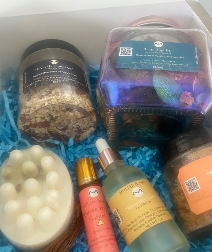Gift Box Kit MA'at Milk Gold Queen Empress | Spa Paradise Oasis