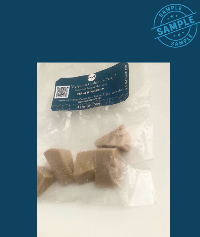 Egyptian Cashmere Soap | MA'at KINGSHIP | Patchouli | Egyptian Cocoa Bean Butter | Argan | Geraniums