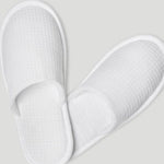 MA'at Waffle Slippers | Royal White | Closed Toe | One Size Fits All