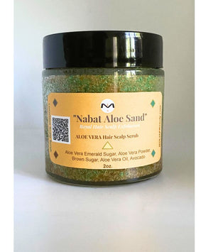 Nabat Aloe Sand | Hair Scalp Scrub | Aloe Emerald Sugar | Aloe Vera | Brown Sugar | Avocado