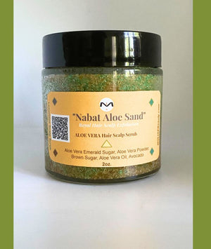 Nabat Aloe Sand | Hair Scalp Scrub | Aloe Emerald Sugar | Aloe Vera | Brown Sugar | Avocado