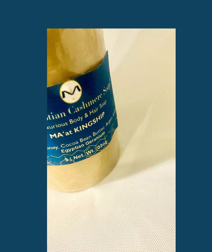 Egyptian Cashmere Soap | MA'at KINGSHIP | Patchouli | Egyptian Cocoa Bean Butter | Argan | Geraniums