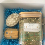 Gift Box Kit Aloe PyraSand Rejuvenate | Gold Bars Soap | Thebes Camel Milk Soap