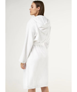 MA'at Royal Elite Robe | 100% Turkish Cotton White Heavy Weight | Hooded Terry