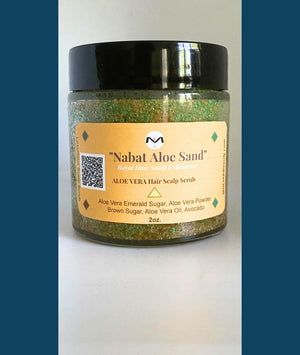 Nabat Aloe Sand | Hair Scalp Scrub | Aloe Emerald Sugar | Aloe Vera | Brown Sugar | Avocado