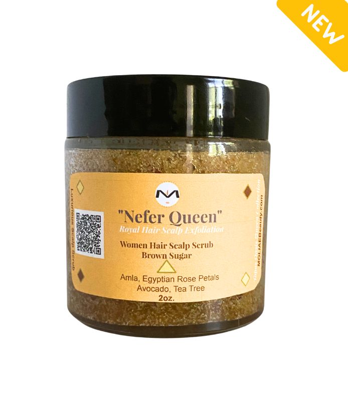 NEFER Queen Hair Scalp Scrub | Women | Brown Sugar | Amla | Tea Tree | Egyptian Rose Petals