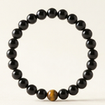 MA'at MoonSea Black Obsidian Crystal Bracelet | REIKI Infused of Ankh Ra 360 Body Oil
