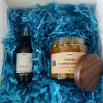 Gift Box Kit Royal Kings Destiny | Senetijer 24kt Gold Scrub | Khufu Body Spray | Frankincense Resin | Moroccan Argan Oil