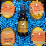 Gift Box Kit Sovereignty Ruler | King In Me Face Body Oil Spray | PRIME Turmeric Oil Soaps | POLO Red | Sandalwood | Bergamot | Massage Bar