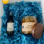 Gift Box Kit Royal Kings Destiny | Senetijer 24kt Gold Scrub | Khufu Body Spray | Frankincense Resin | Moroccan Argan Oil