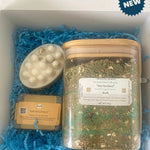 Gift Box Kit Aloe PyraSand Rejuvenate | Gold Bars Soap | Thebes Camel Milk Soap