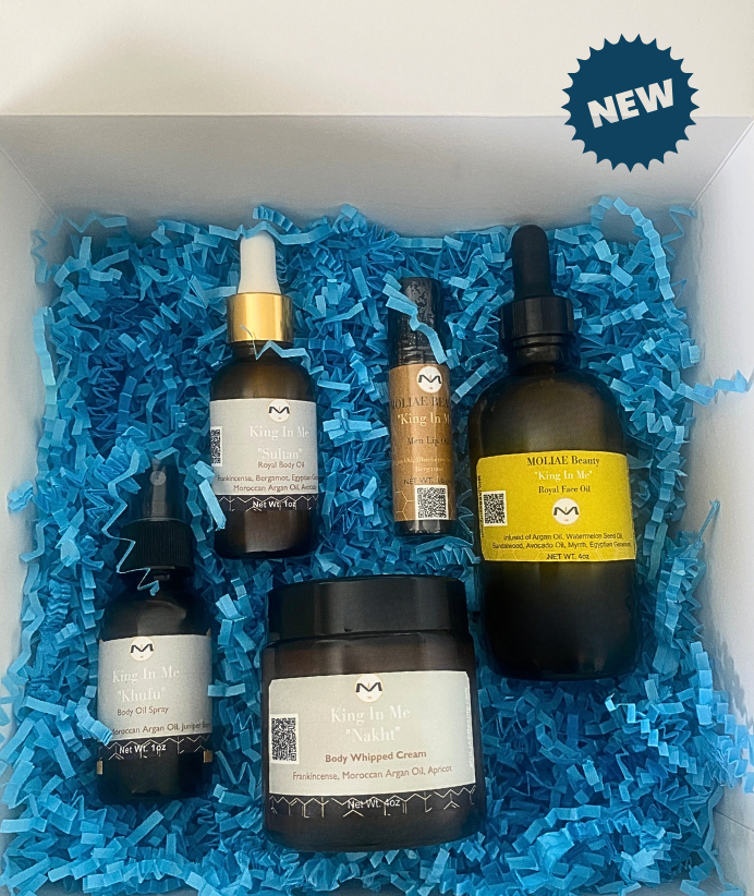 Gift Box Kit King In Me Collection | Sultan Skyline Bliss | Men Lip Oil | Shaving Oil | Body Spray | Body Whipped Cream