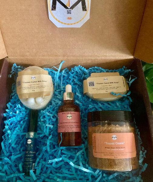 Gift Box Kit | Women Beauty Serum and Scrub | Camel Milk Soap