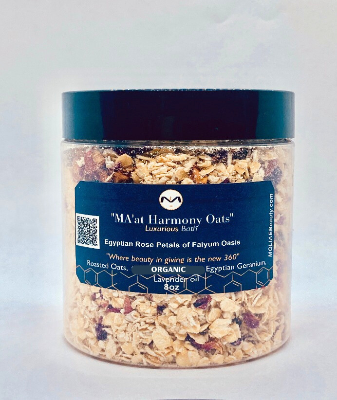 MA'at Harmony Oats | Bath Body Wash Scrub | Roasted Oats | Egyptian Roses | Lavender Oil