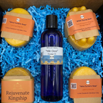 Gift Box Kit Nile Oasis Massage Turmeric Kingship | Cherry Oil, Bergamot, Chrysanthemum Flowers