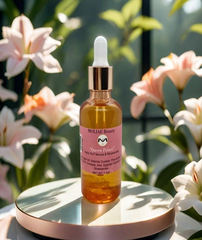 Queen Palace Serum | Pink Crystals | Arsa Sea Salt Scrub | Gift Box Kit