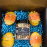 Gift Box Kit MA'at ATEN King | Harmony Oats | PRIME Turmeric Oil Soaps | Bergamot | Massage Bar