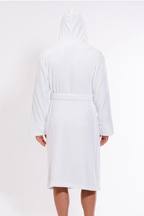 MA'at Royal Elite Robe | 100% Turkish Cotton White Heavy Weight | Hooded Terry