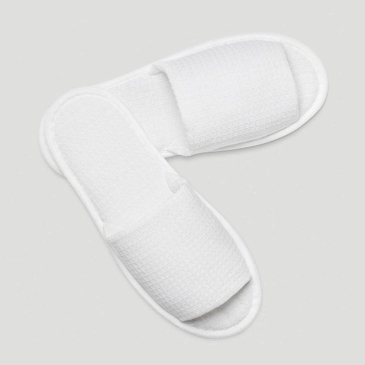 MA'at Waffle Slippers | Royal White | Open Toe | One Size Fits All