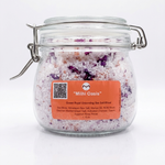Milhi Oasis | Queen Royal Grounding Sea Salt Ritual | Himalayan| Marula Oil | REIKI Black Obsidian Mediterranean | Egyptian Rose Petals |