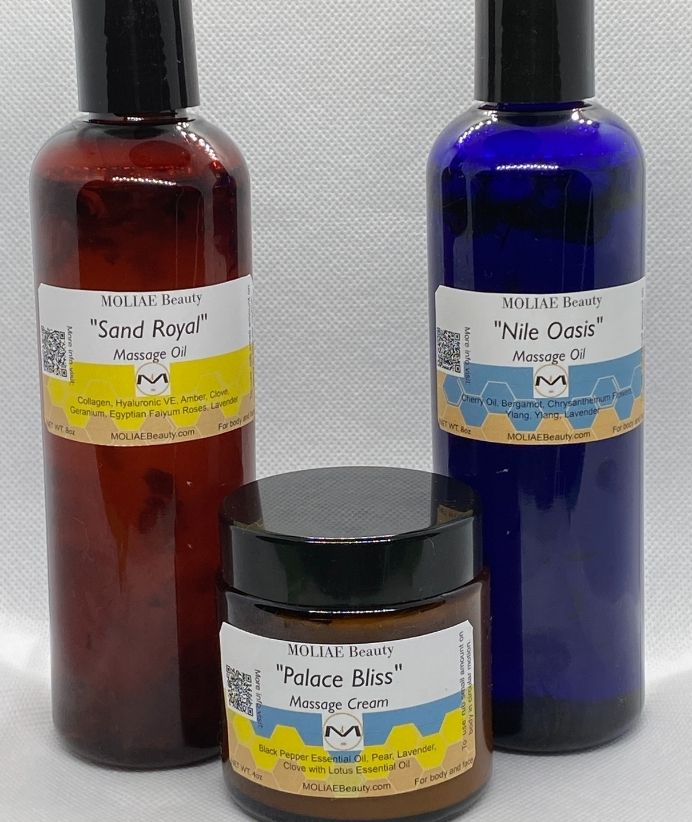 ⭐"Gift Box Arsa - Nile Oasis" Massage Oil - Cherry Oil, Bergamot, Chrysanthemum Flowers