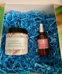 ⭐ Queen Palace Serum | Pink Crystals | Arsa Sea Salt Scrub | Gift Box Kit